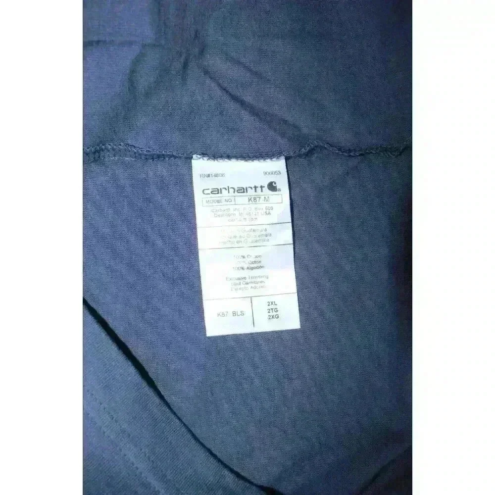 Carhartt Men's Workwear Pocket Loose Fit SS T-shirt - Navy, XL (K87) NWT - Picture 9 of 11